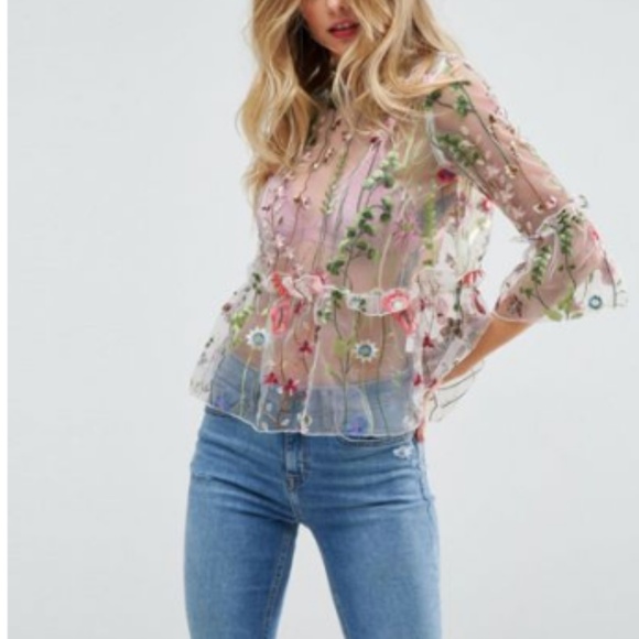asos embroidered top